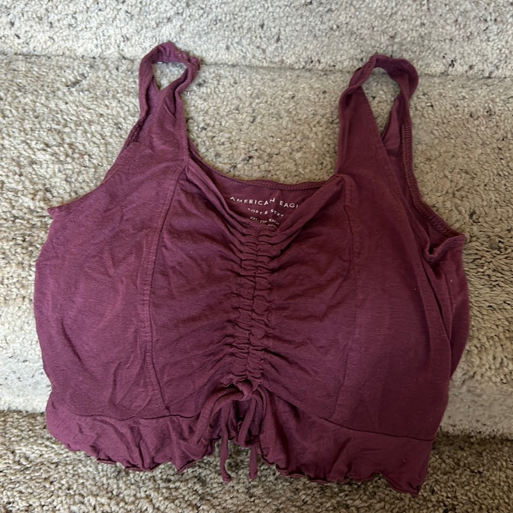 American Eagle purple crop top
